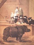Pietro Longhi Exhibition of a Rhinoceros at Venice (nn03) oil painting